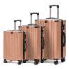Kit de Malas de Viagem com 3 Peças Branco Laranja