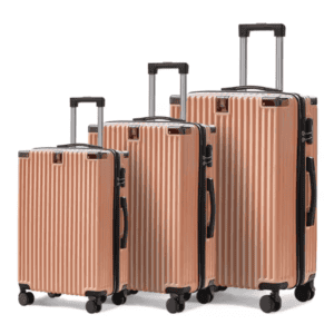 Kit de Malas de Viagem com 3 Peças Branco Laranja