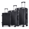 Kit de Malas de Viagem com 3 Peças Preta