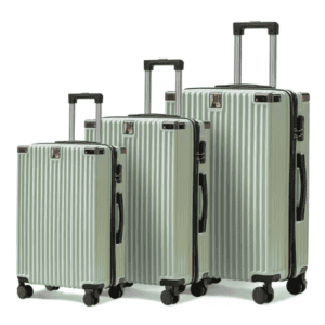 Kit de Malas de Viagem com 3 Peças Verde