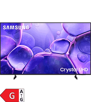 Televisão Samsung Crystal UHD com tecnologia avançada de imagem.