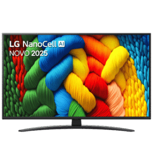 Televisão LG NanoCell AI NOVO 2025 com cores vibrantes e tecnologia avançada.