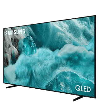 Televisor Samsung OLED 4K Ultra HD com cores vibrantes e design elegante.