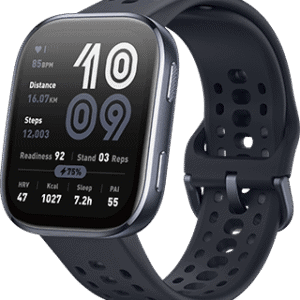 Relógio inteligente com monitor de saúde e fitness, ideal para atletas e entusiastas de tecnologia.