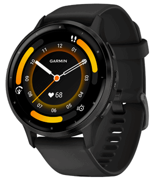 Relógio Garmin com monitor de saúde, fitness e rastreamento de atividades físicas.