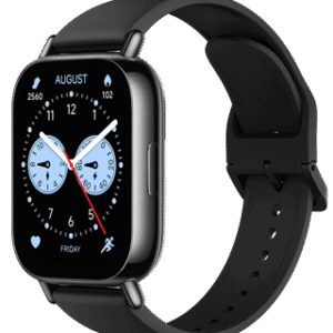 Relógio inteligente com monitor de saúde e fitness.