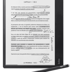 Leitor de e-books Elector Nova ® com luz ajustável para leitura confortável em qualquer ambiente.