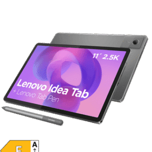 Tablet Lenovo Idea Tab com stylus e capa de proteção.