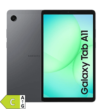 Imagem de um tablet Samsung Galaxy Tab A7 com tela colorida, ideal para uso doméstico e profissional.