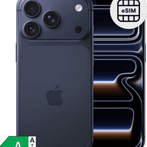 IPhone 13 Pro preto com câmeras tripla e eSIM, tecnologia avançada.