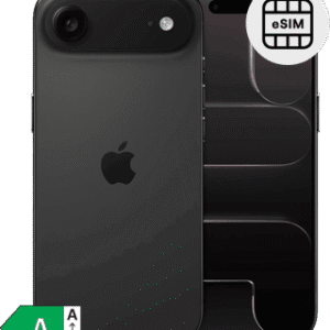 Câmara do iPhone 13 preto com suporte eSIM, destaque para design elegante e tecnologia avançada.