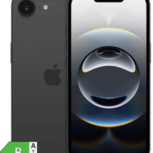 Smartphone iPhone 12 preto com design elegante e tela de alta resolução.