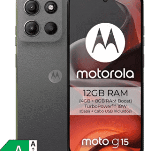 Telefone Motorola com alta capacidade de memória e desempenho.