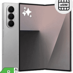 Smartphone com eSIM e câmera tripla, design moderno e funcionalidade avançada, ideal para tecnologia.