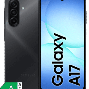 Smartphone Samsung Galaxy A17 com câmeras triplas e design moderno.