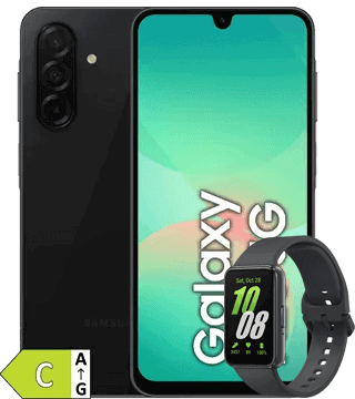 Imagem de um smartphone Samsung Galaxy S21 com uma smartwatch Galaxy Fit ao lado, destacando inovaçã.