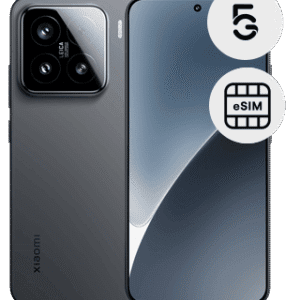 Smartphone Xiaomi com câmara tripla, suporte 5G e eSIM.